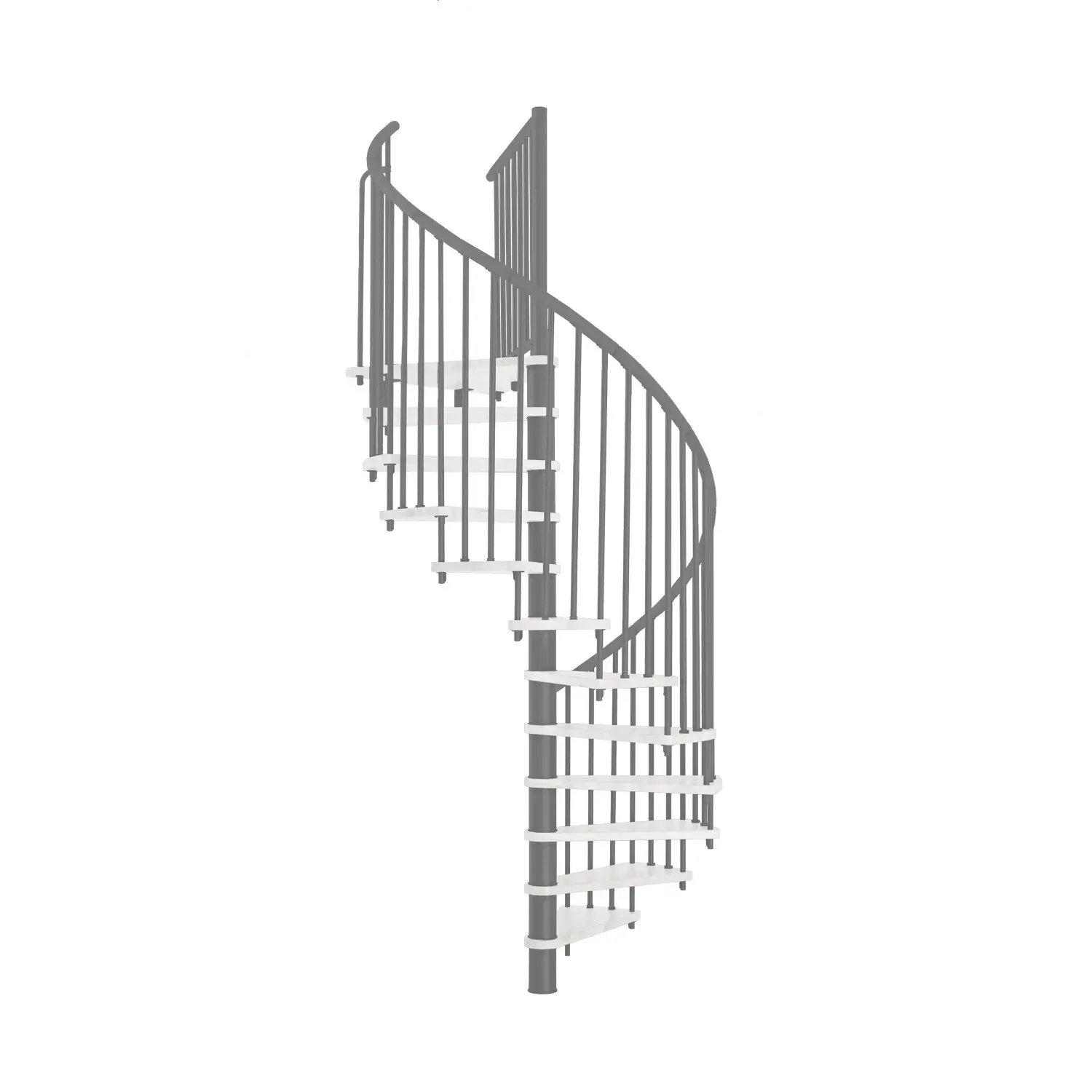 Minka STAIRS Kombinované točité schodiště Spiral Effect bílá/šedá pr. 140 cm
