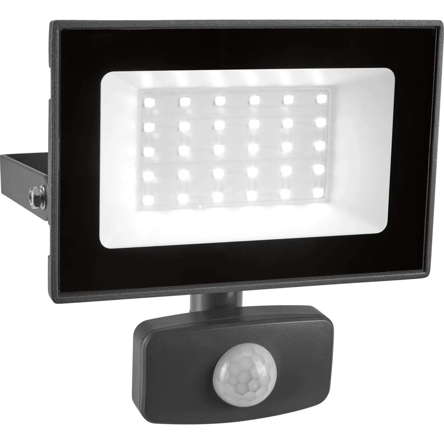 BWO LED reflektor 30 W 2700 lm 5000 K IP44 šedý 15 x 13 x 5 cm s detekt.pohybu