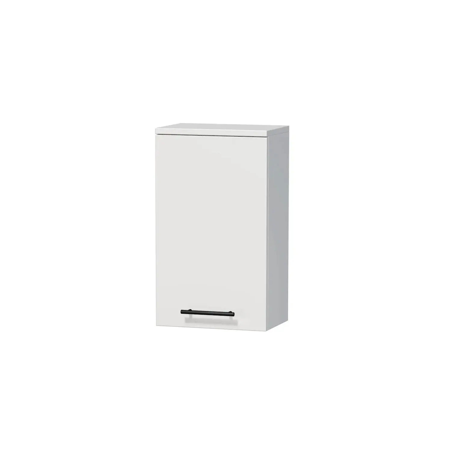 INTEDOOR Horní závěsná skříň BEE pravá, úchyt černý, š. 35 cm, bílá lesk