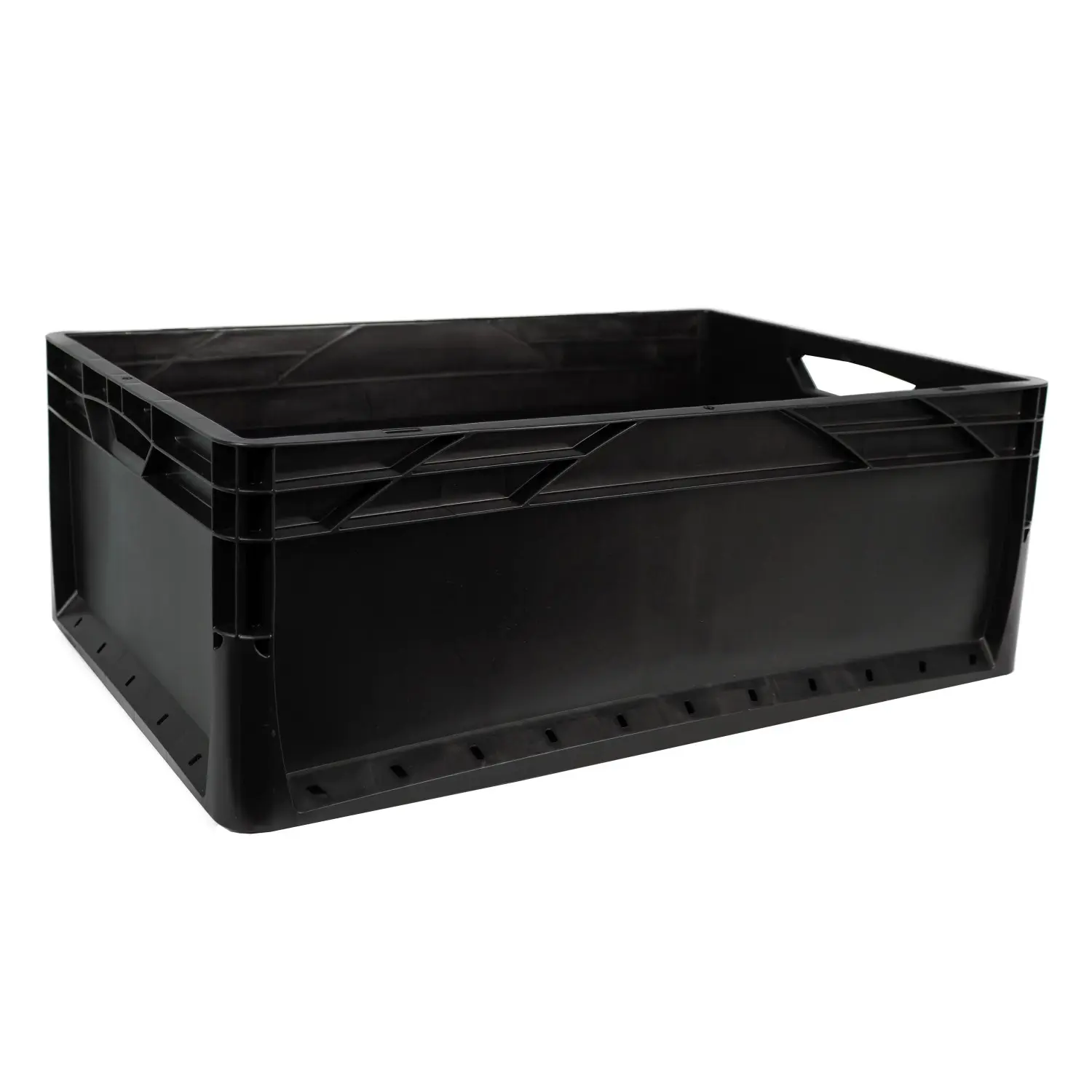 Surplus Systems Eurobox s plnou stěnou, černý, 42 l, 600 x 400 x 220 mm