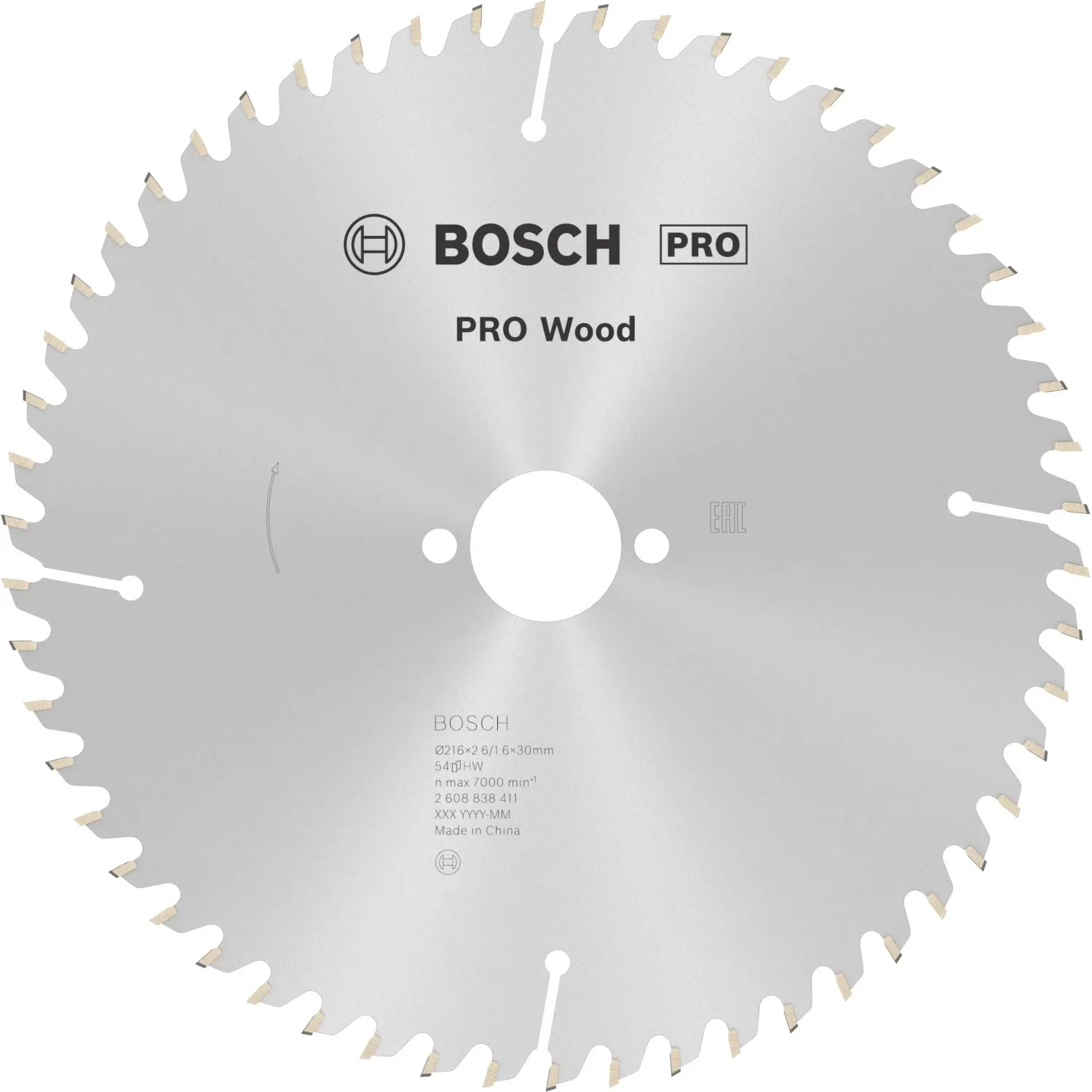 Bosch Pilový kotouč PRO Wood pro okružní pilu pr. 216 x 30mm, 2,6/1,6mm (54zubů)