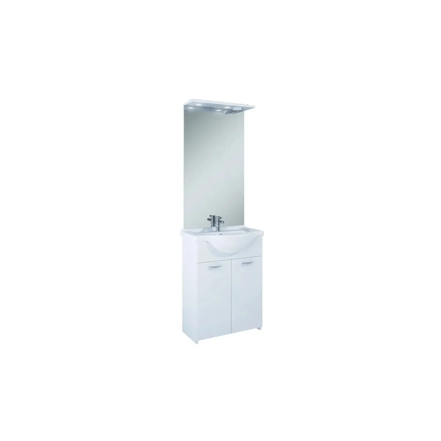 Maximus Sada koupelnového nábytku Zoja 65 cm - skříňka, umyvadlo, zrcadlo s LED
