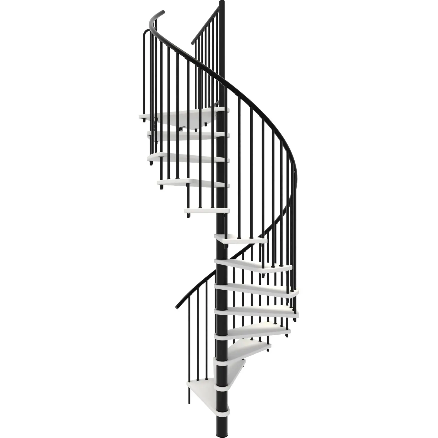 Minka STAIRS Kombinované točité schodiště Spiral Smart bílá/černá pr. 160 cm