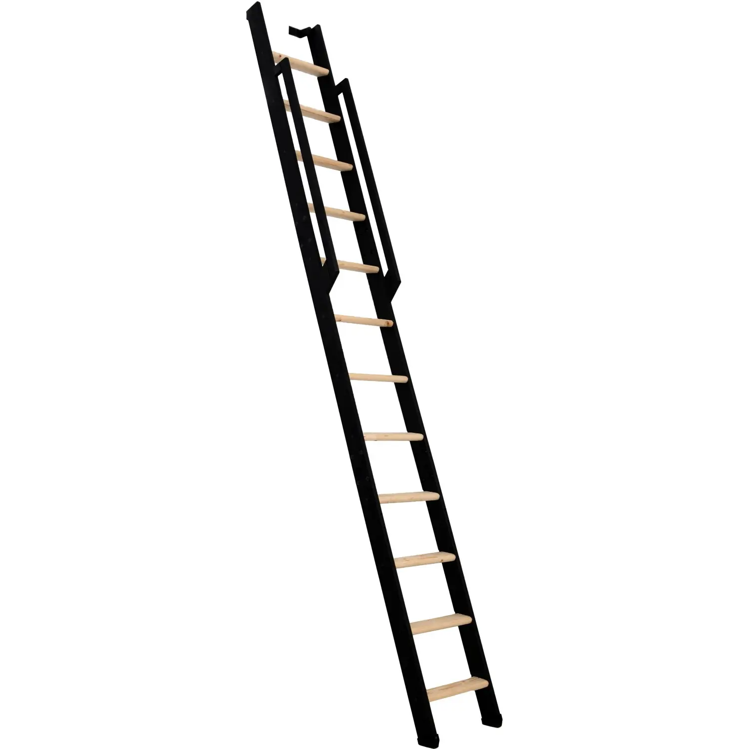 Minka STAIRS Přímé žebříkové schodiště Strong buk/černá, 12 schodů, 290 cm