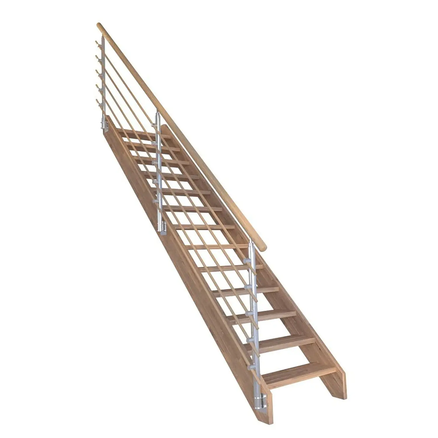 StarWood Schody Mykonos Pro dubové rovné 90cm otevřené design.dřev.zábradlí L/P