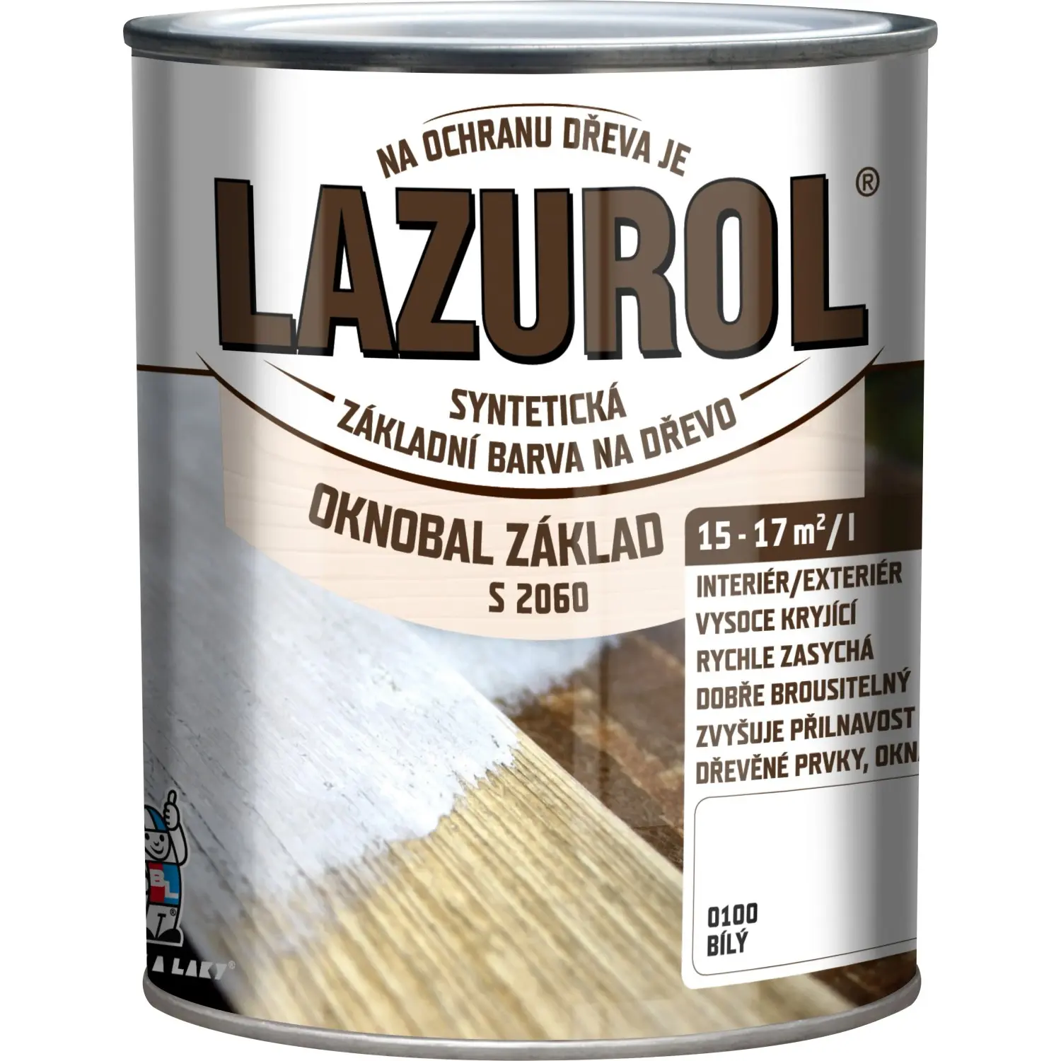 Lazurol Oknobal základ S2060 základní barva bílá 600 ml