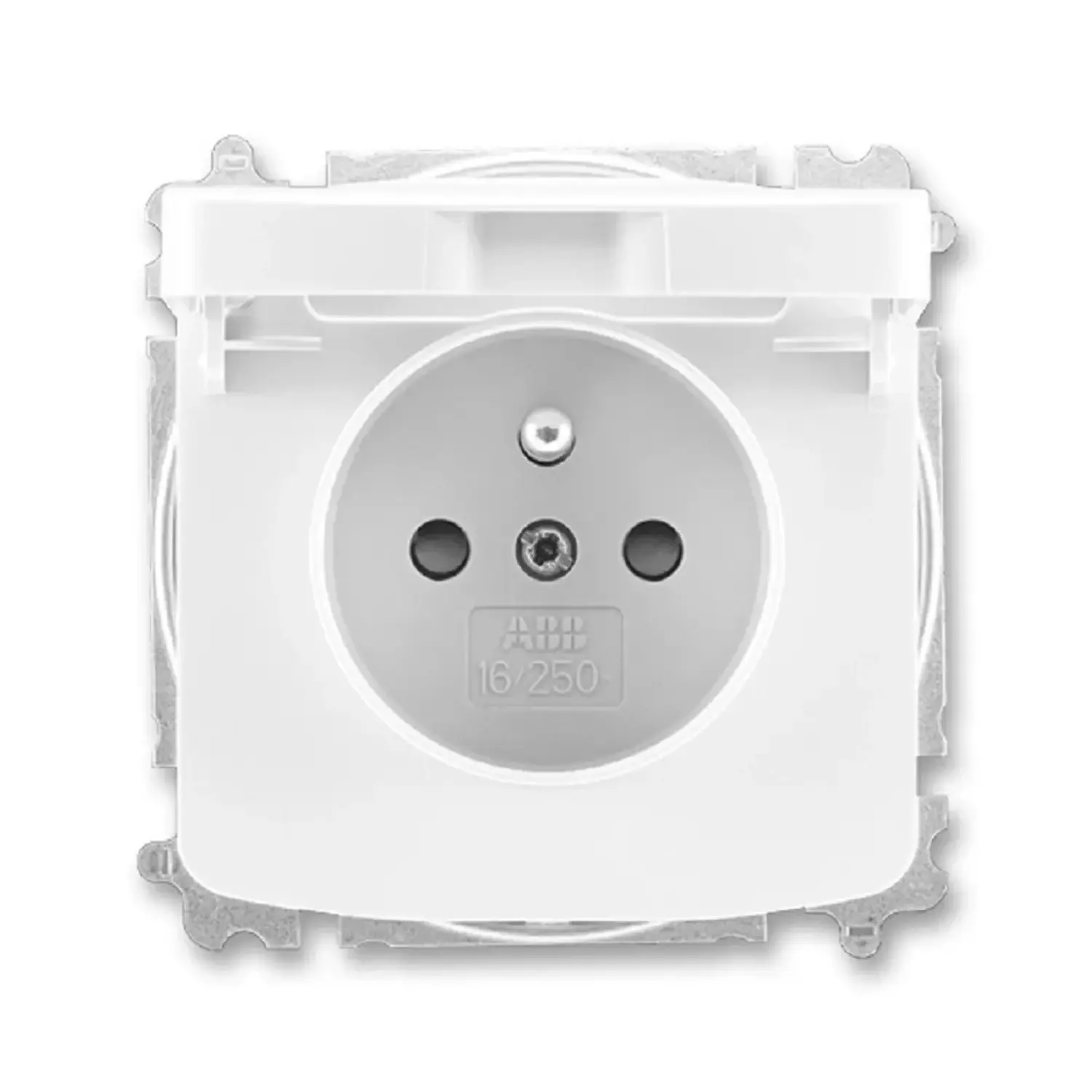 ABB 1násobná zásuvka s krytem TANGO 6619A-A06397 B bílá, 40,3 x 73,8 x 73,8 mm