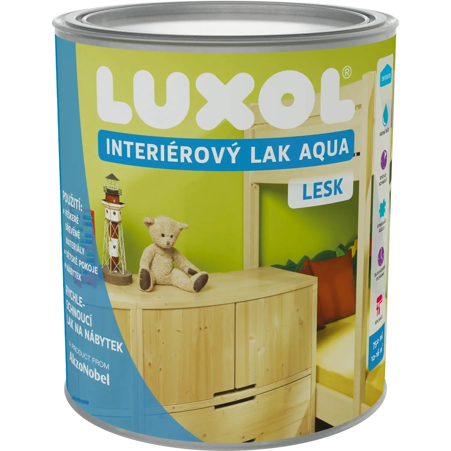 LUXOL lak interiér 0,75l aqua lesk