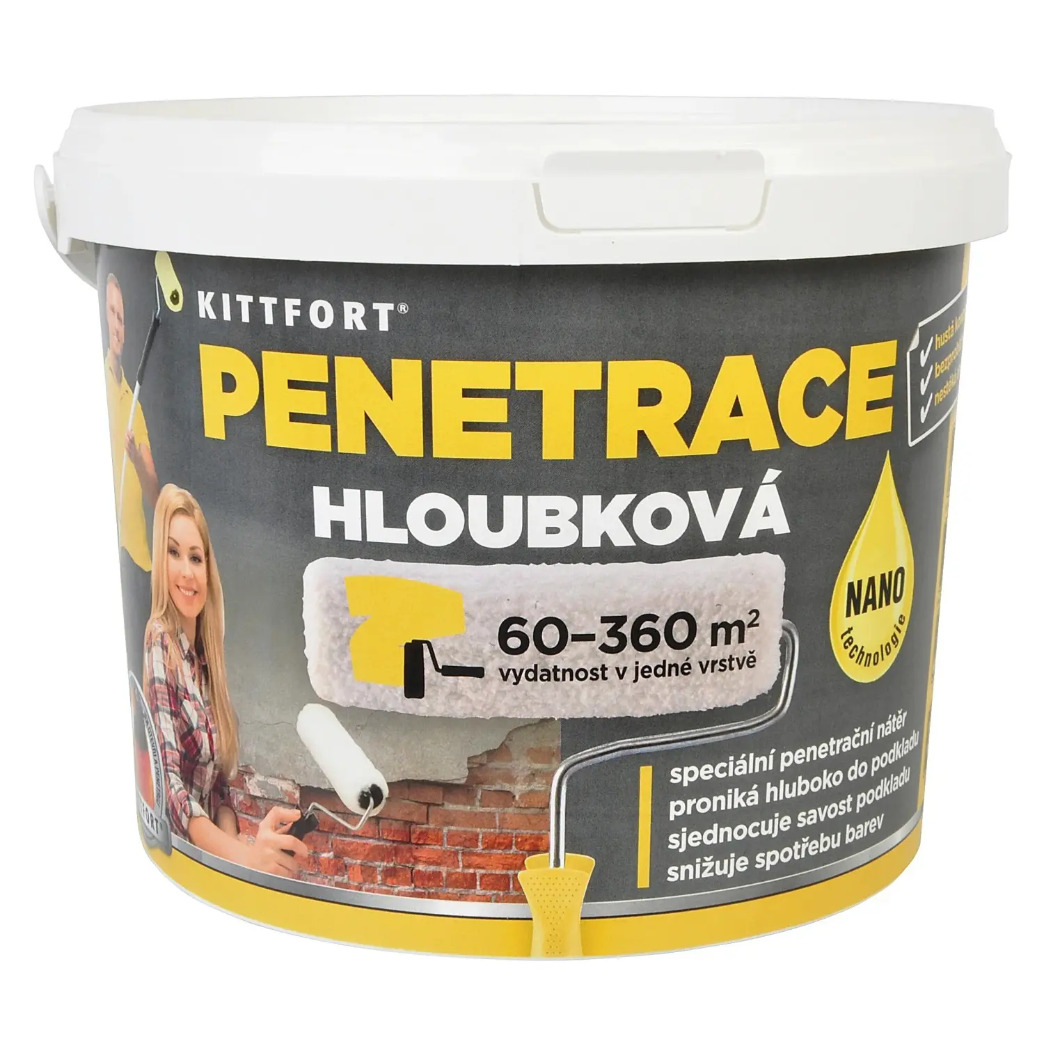 KITTFORT Penetrace hloubková Nano 3 kg
