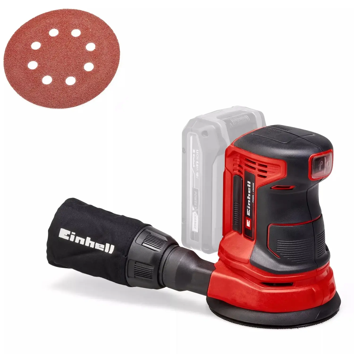 Einhell - 18V AKU excentrická bruska 125 mm, bez baterie a nabíječky 4462010