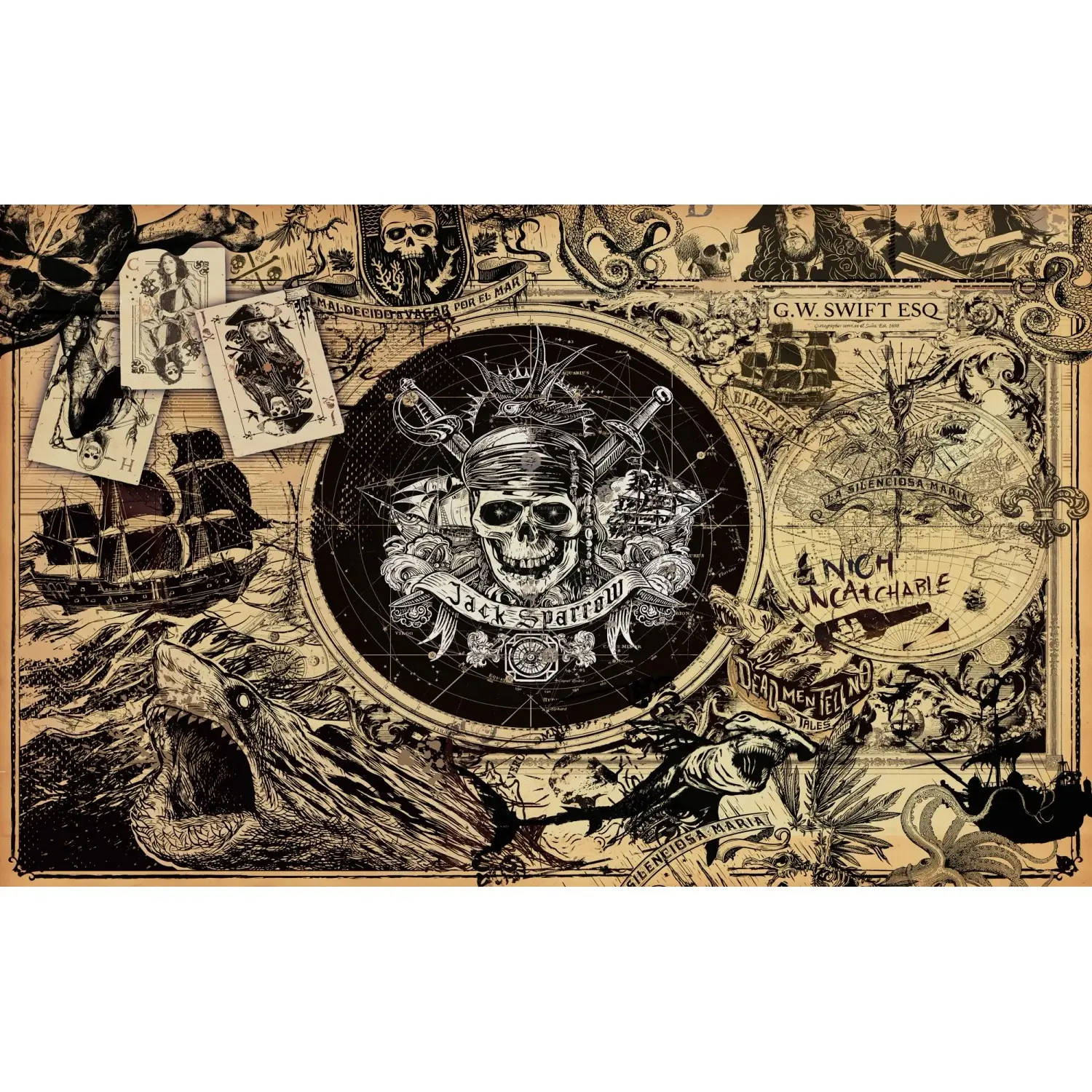 Komar Vliesová fototapeta Piráti z Karibiku 5, 400 x 250 cm