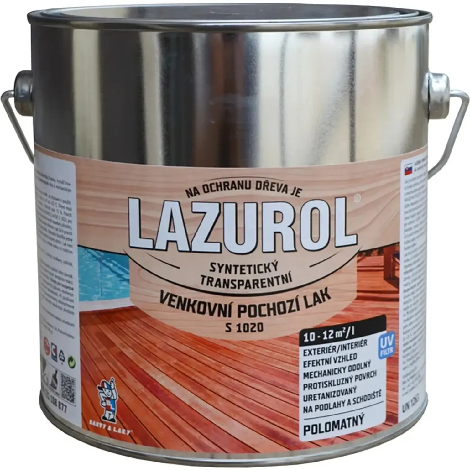 Lazurol Lak venkovní pochozí S1020 transparentní 2,5 l