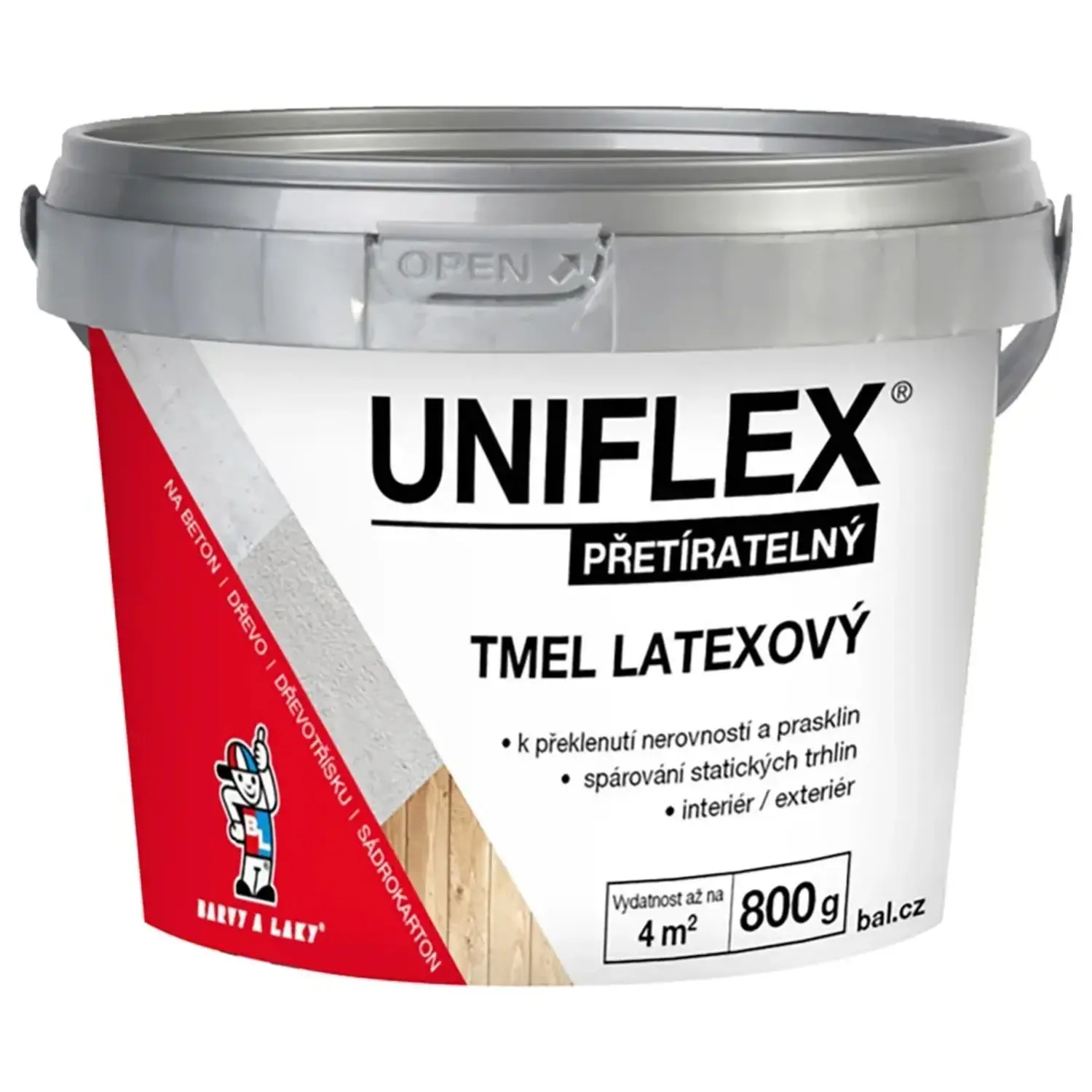 UNILFEX Latexový tmel na sádrokarton, zdivo a dřevo, 800 g