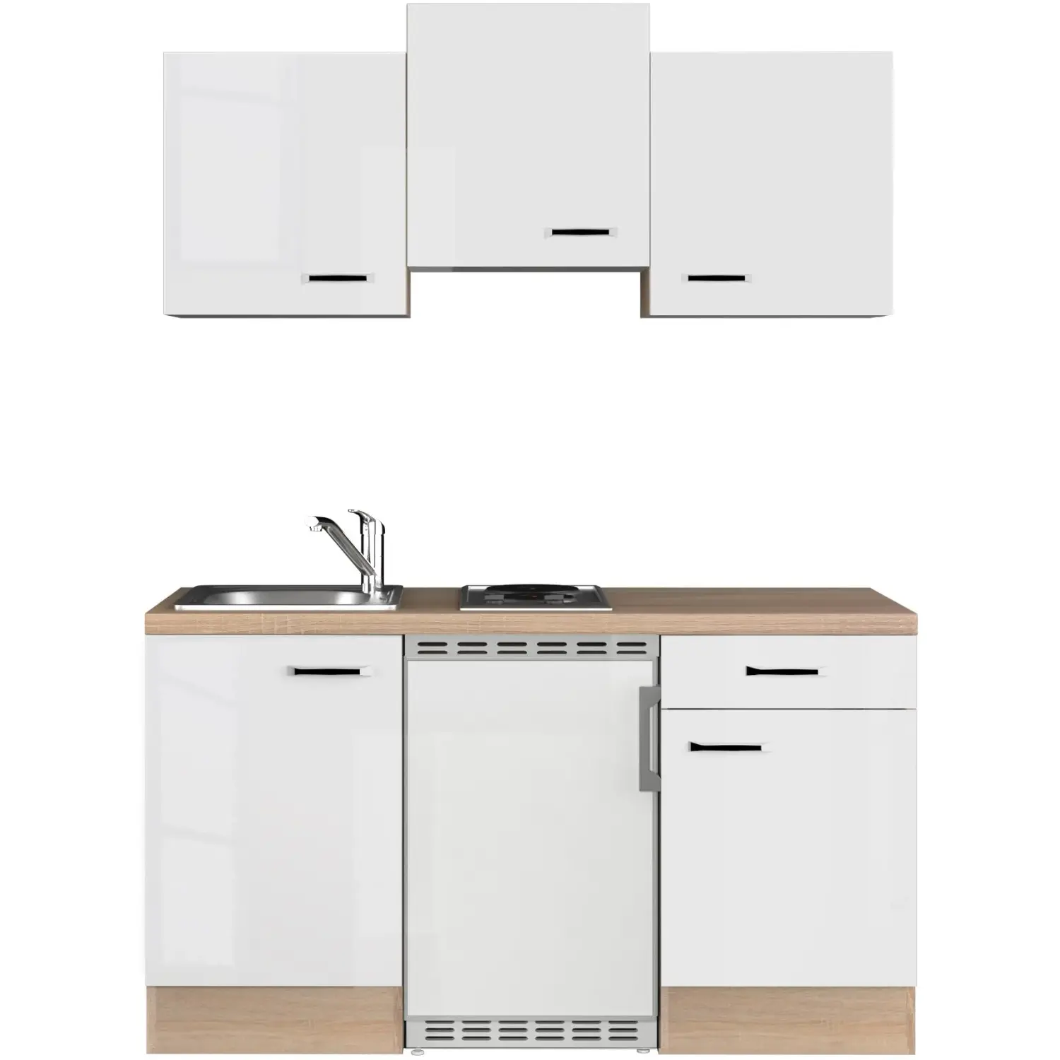 Flex-Well Kuchyně Valero 150 cm/typ 4 - lednice/varná deska