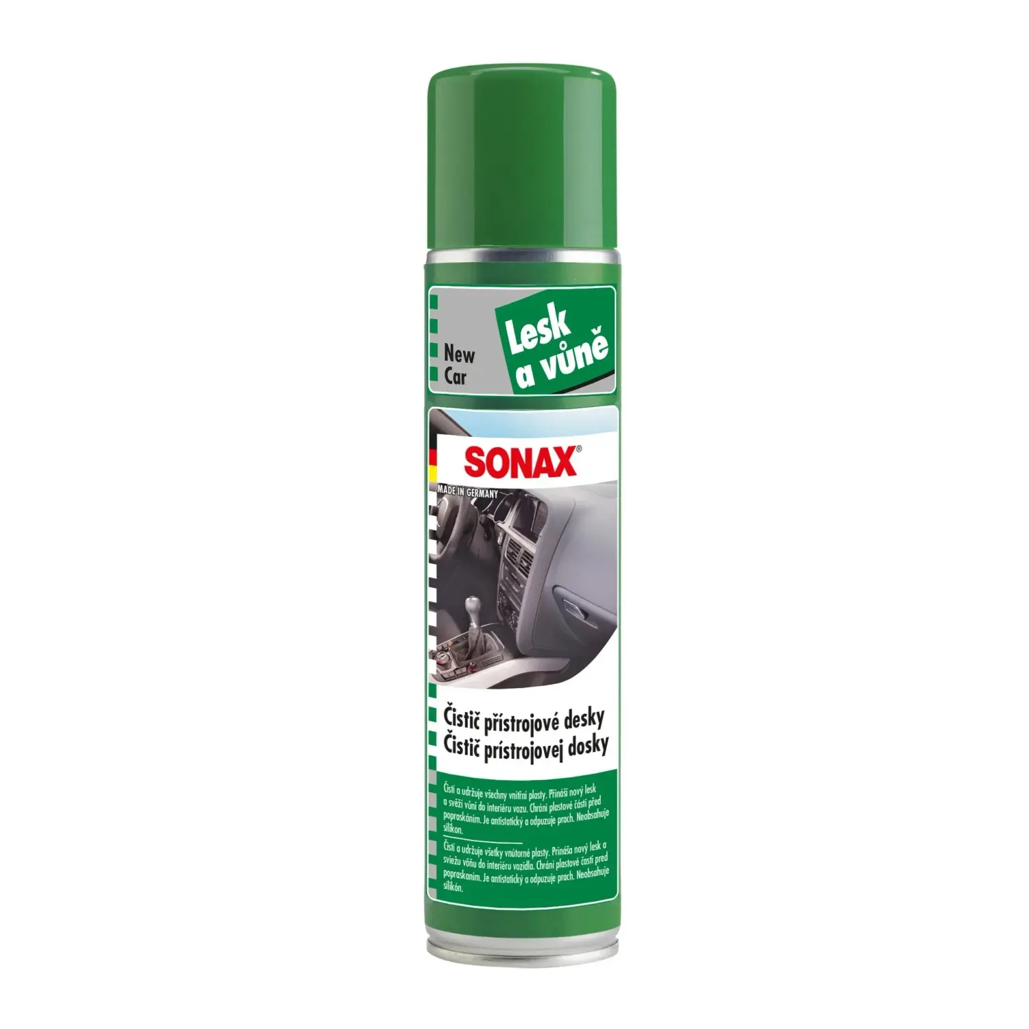 Čistič přístrojové desky Sonax Cockpit Pfleger glänzend New Car (400 ml)