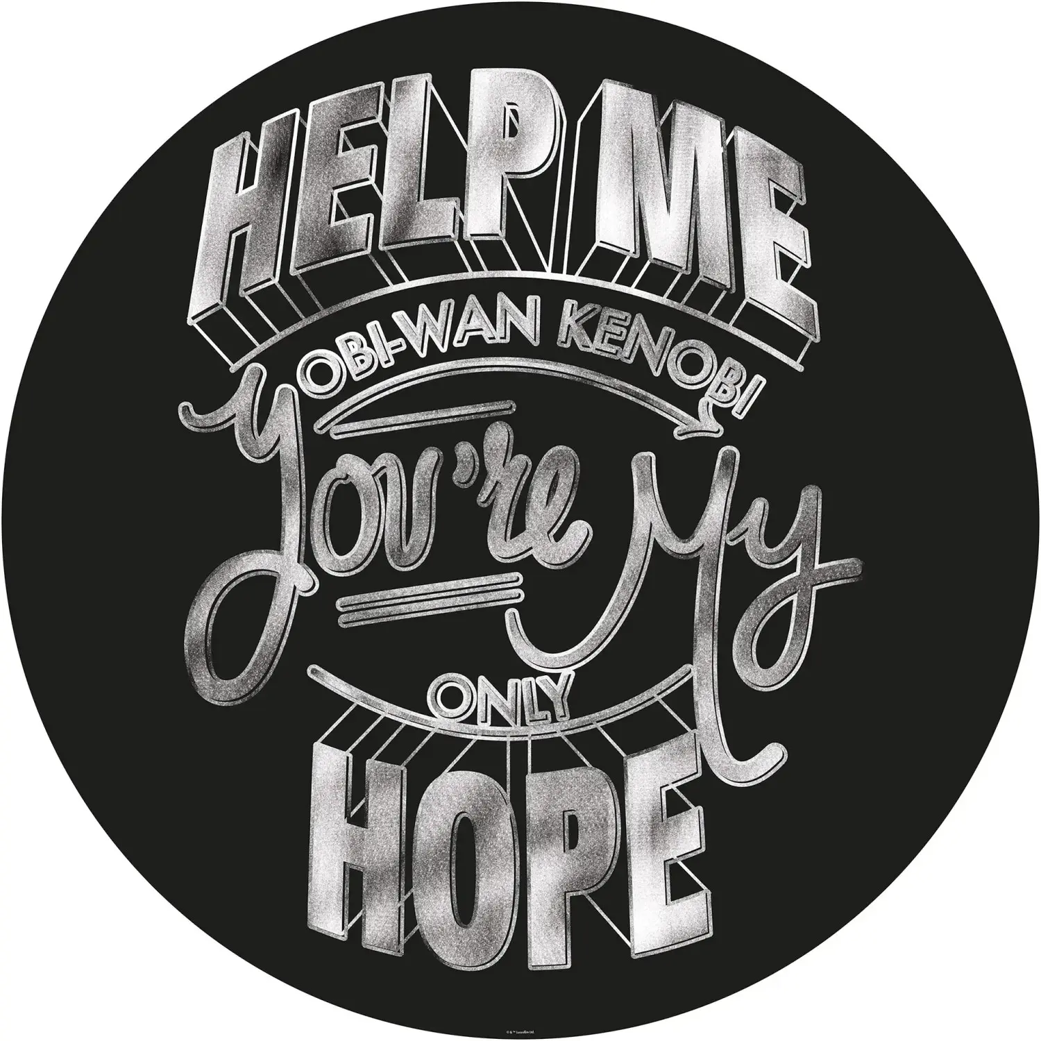 Komar Samolepicí vliesová fototapeta Dot Star Wars Help Me Obi pr. 125 cm