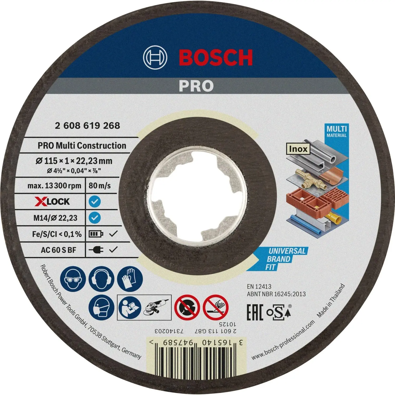 Bosch Řezací kotouč X-LOCK PRO Multi Construction pr. 115 x 22,23 mm