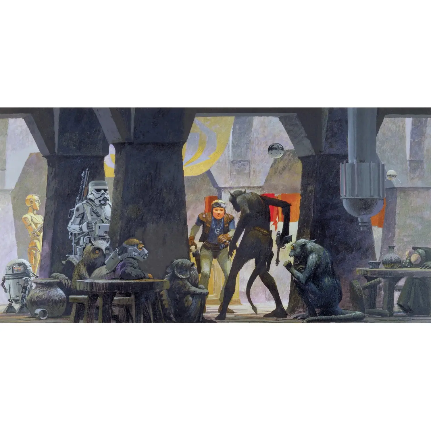 Komar Vliesová fototapeta Star Wars Classic RMQ Mos Eisley Streets 500 x 250 cm