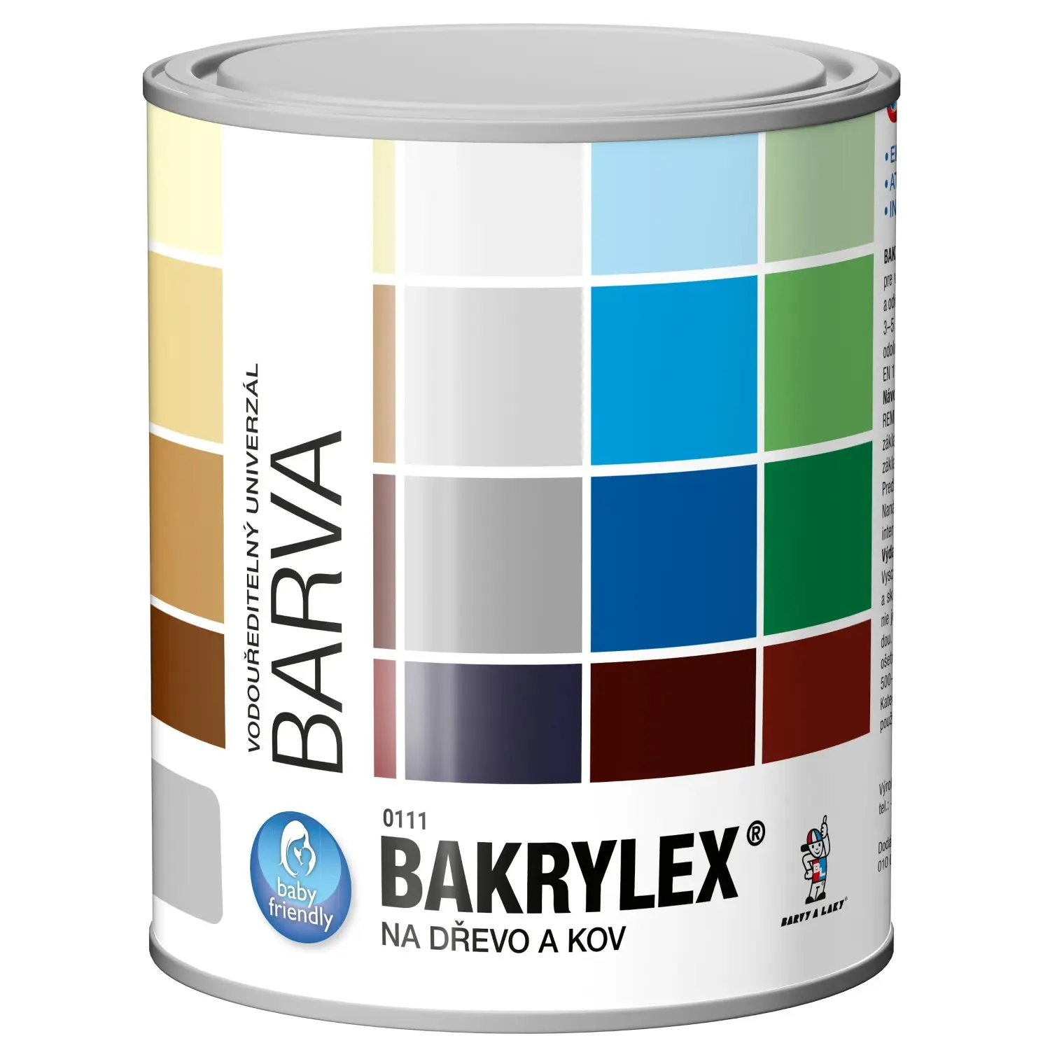 BAKRYLEX Barva na dřevo a kov V2066 Univerzál mat 0680 okrově tmavá 700 g