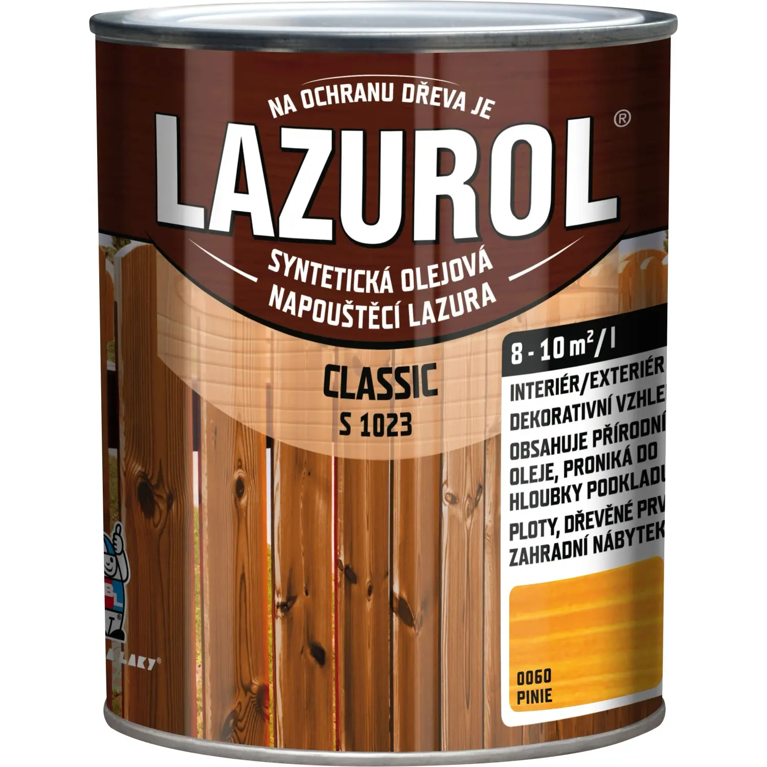 LAZUROL Lazura na dřevo CLASSIC S1023, 0060 pinie 750 ml