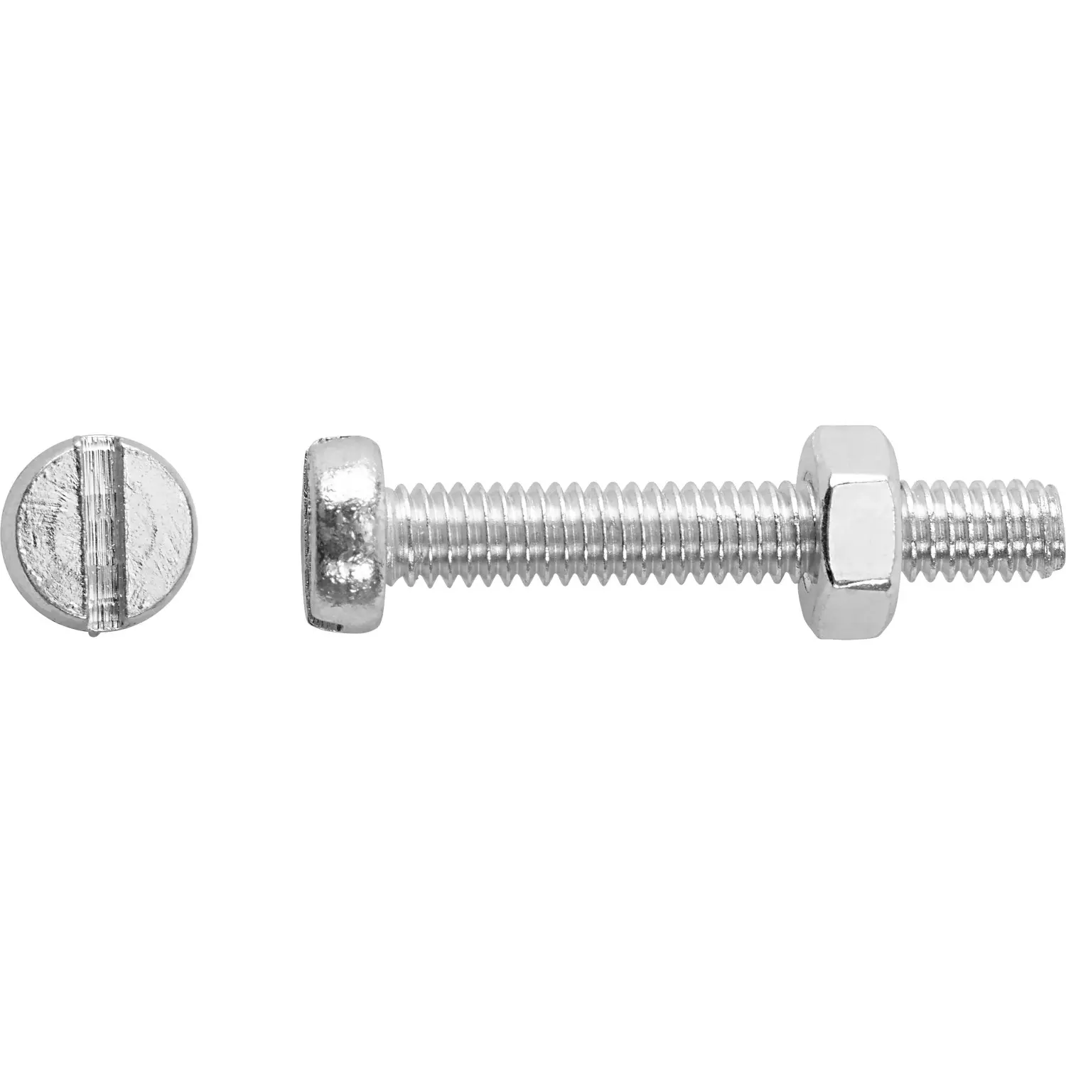 Závitový šroub s válcovou hlavou PZ bíle pozinkovaný M6 x 20 mm, 8 ks + matice