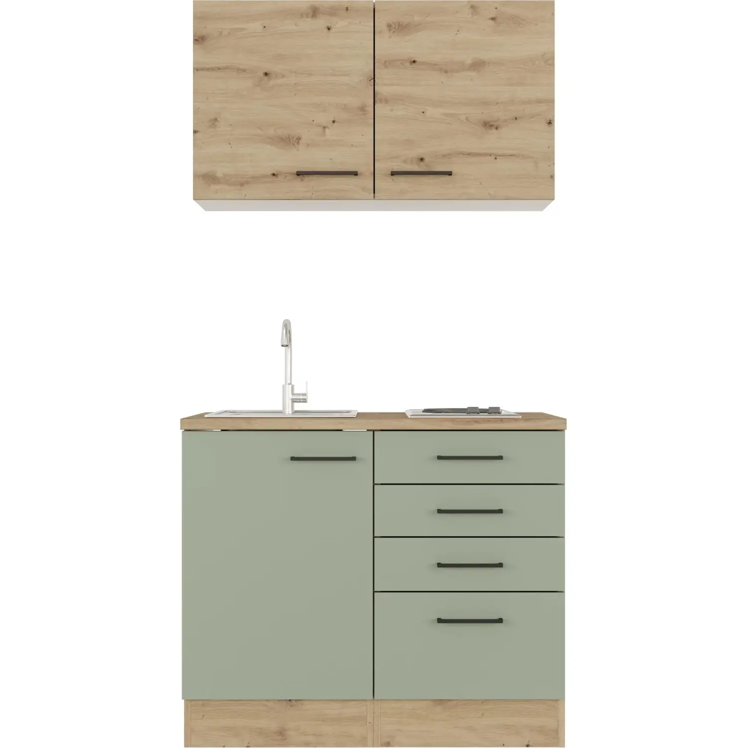Flex-Well Kuchyně Cara 100 cm/typ 1 - varná deska/dřez
