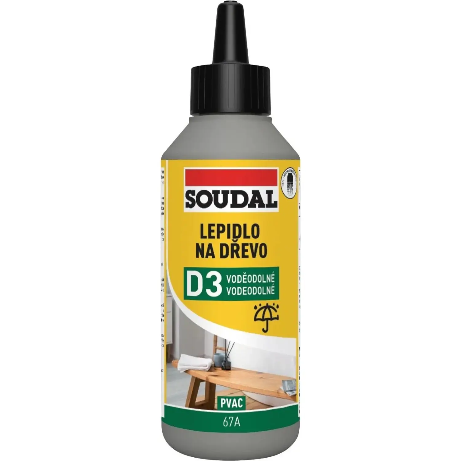 Lepidlo na dřevo Soudal 67A vodostálé 750 g
