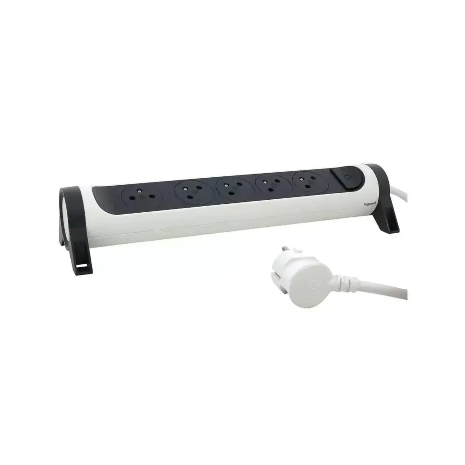 Legrand prodlužovací kabel 3 m / 5 zásuvek / s vypínačem / bílá-černá / PVC / 1,5 mm2