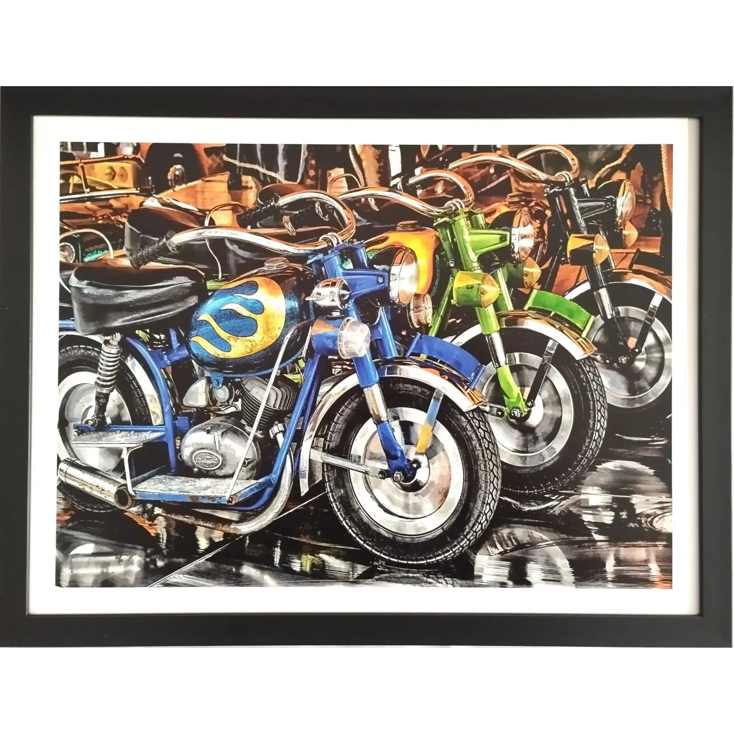 Bondecor Obraz v plastovém rámu DMB Motorky 32,5 x 42,5 cm