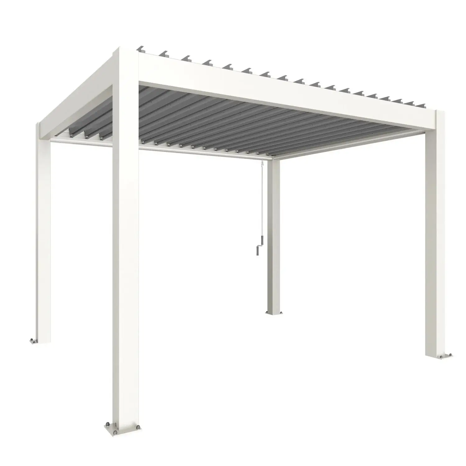 Biohort Pergola 3,5 x 3 bílá/stříbrná 367,5 x 312 cm