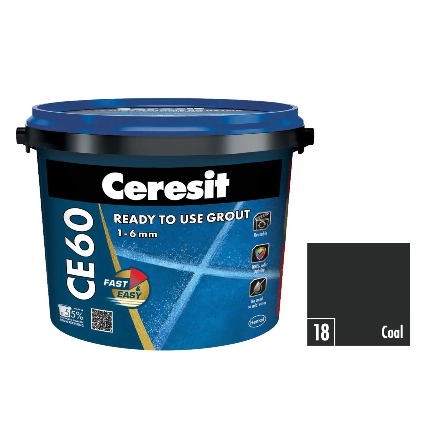 Ceresit Spárovací hmota připravená k okamžitému použití CE 60 coal 2 kg