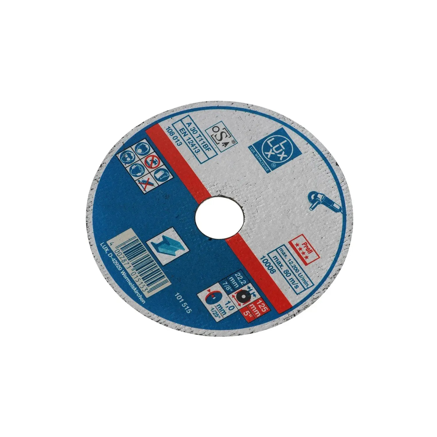 LUX-TOOLS Řezný kotouč vyztužený tkaninou 125 mm extra tenký