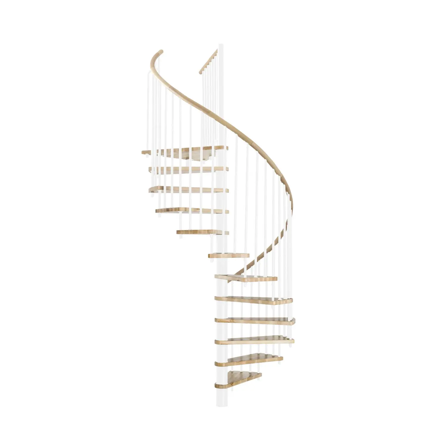 Minka STAIRS Kombinované točité schodiště Spiral Wood dub/bílá pr. 160 cm