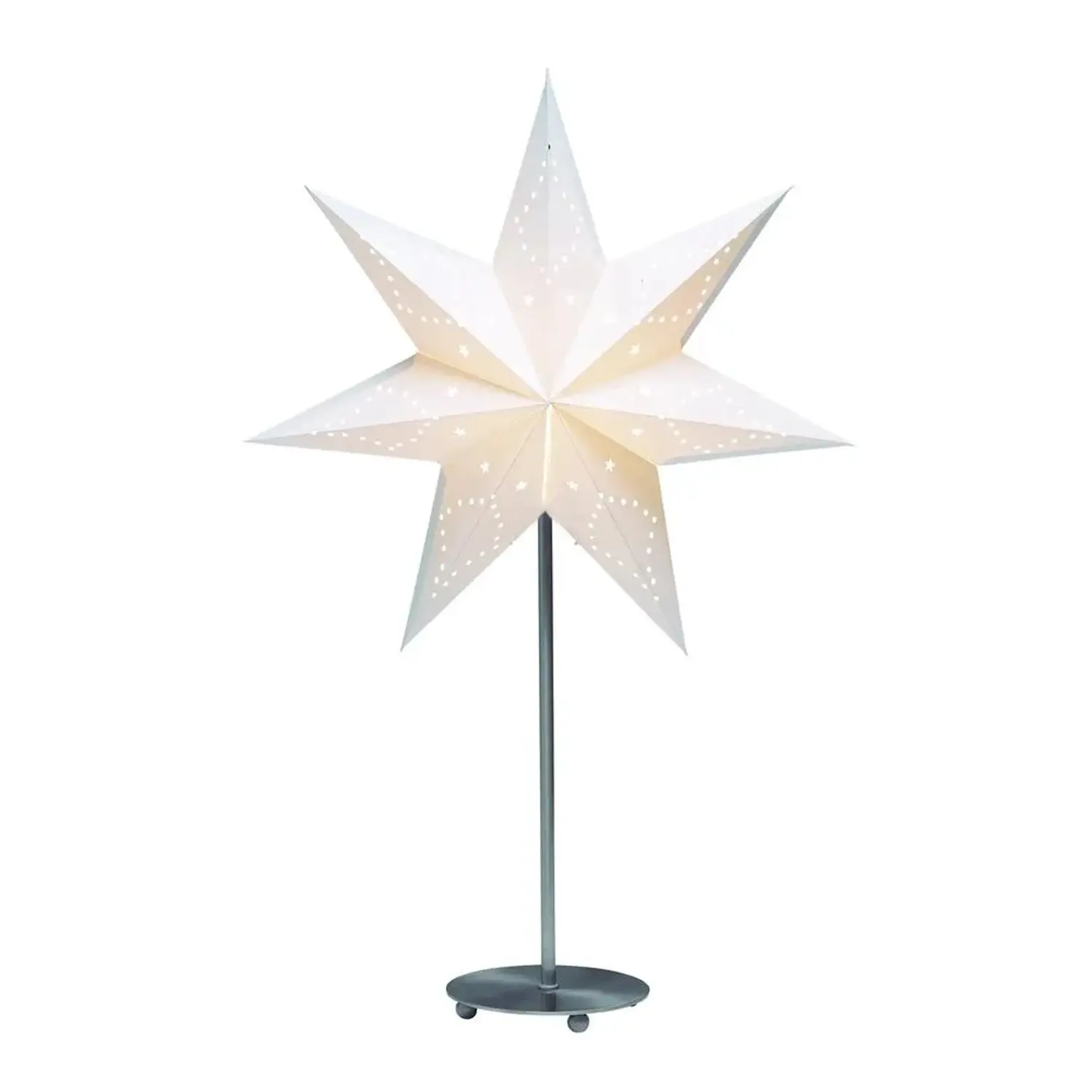 Markslöjd LED stojací hvězda SATURNUS bílá E14, max. 25 W, 69 x 15 x 45 cm