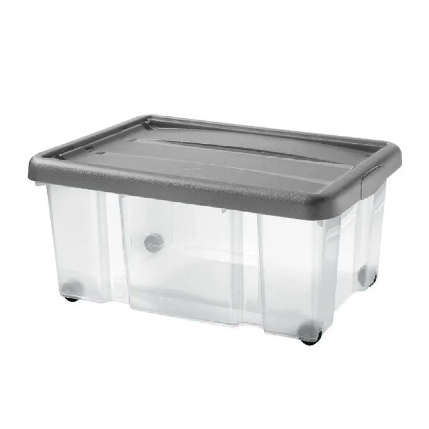 Tontarelli Úložný box s víkem PUZZLE transparentní/grafit 43 l