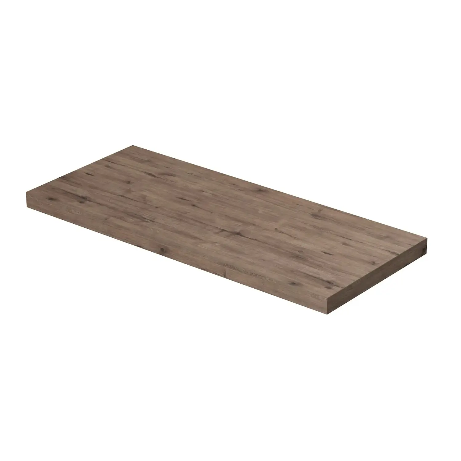 INTEDOOR Umyvadlová deska BEE bez výřezu, š. 120 cm, dub Wellington