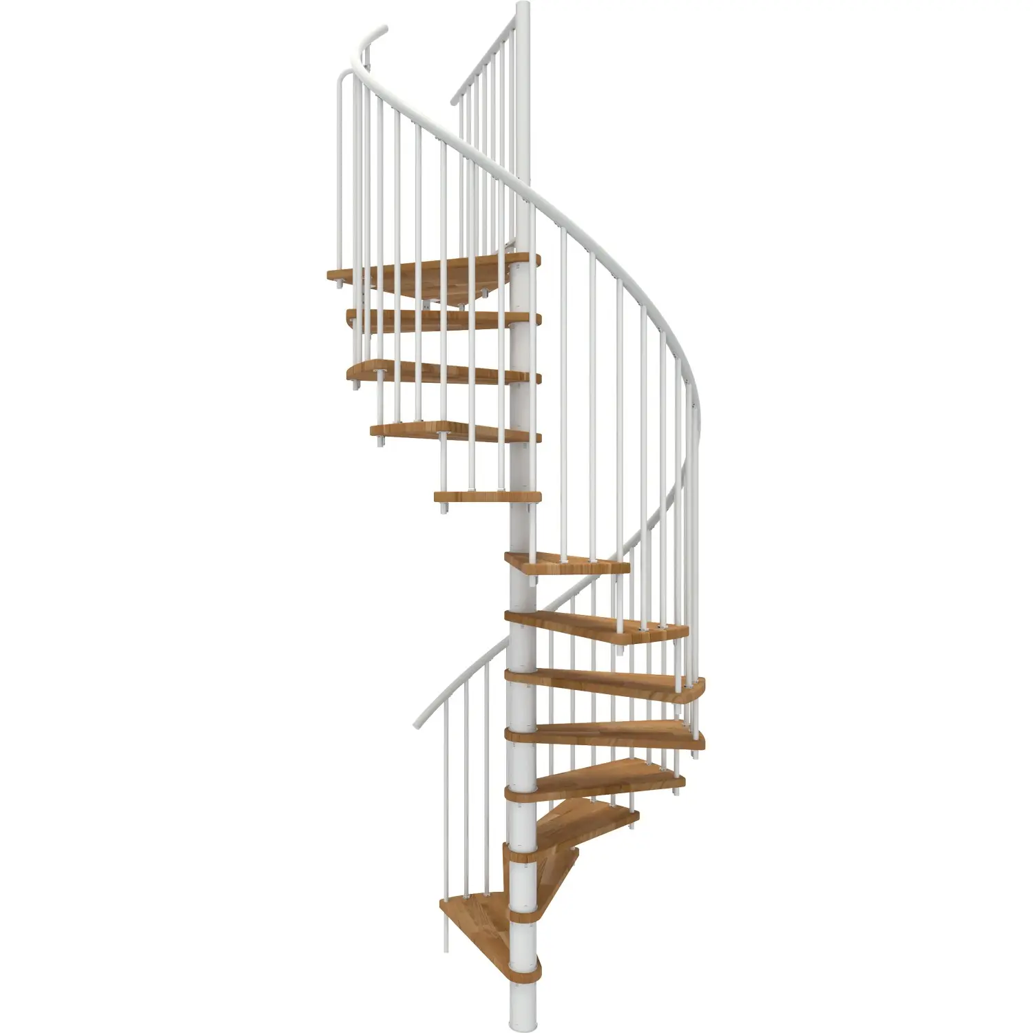 Minka STAIRS Kombinované točité schodiště Spiral Smart dub/bílá pr. 160 cm