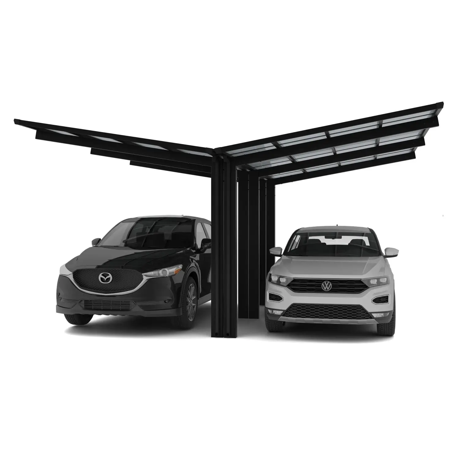Ximax Alu přístřešek na 2 auta Linea Typ 110-Y černá 548 x 495 cm