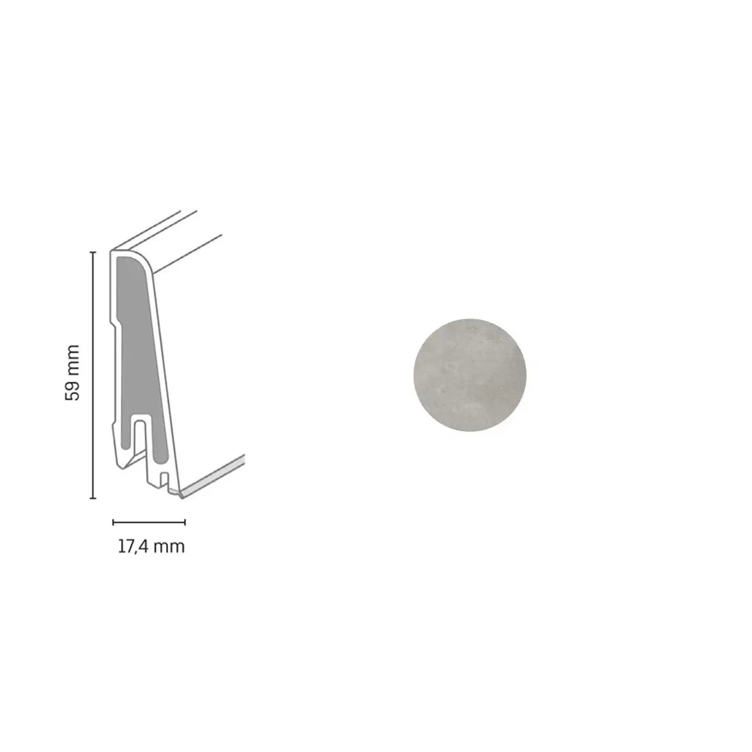 Döllken Profiles Soklová lišta USL 60 Clip 2683 mykonos 59x17,4x2500mm