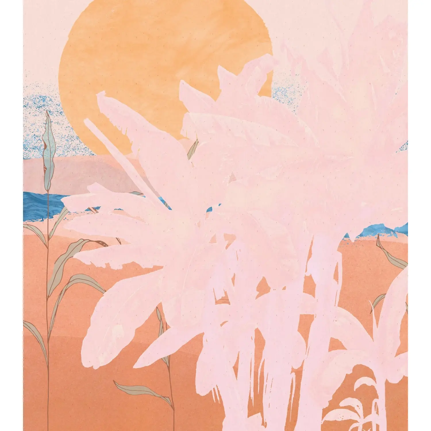 Komar Vliesová fototapeta Platanos Pink 250 x 280 cm