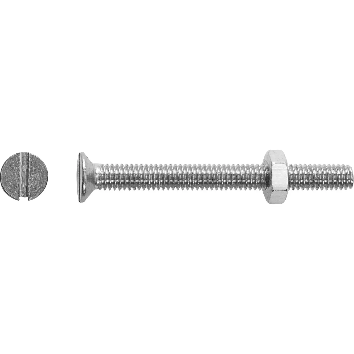 Závitový šroub se zápustnou hlavou PZ ocel A2 M6 x 30 mm, 8 ks + matice