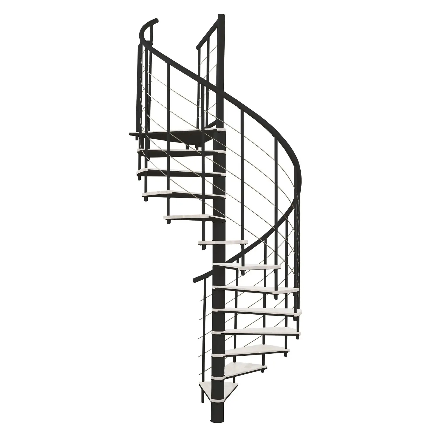 Minka STAIRS Kombinované točité schodiště Fusion bílá/černá pr. 140 cm