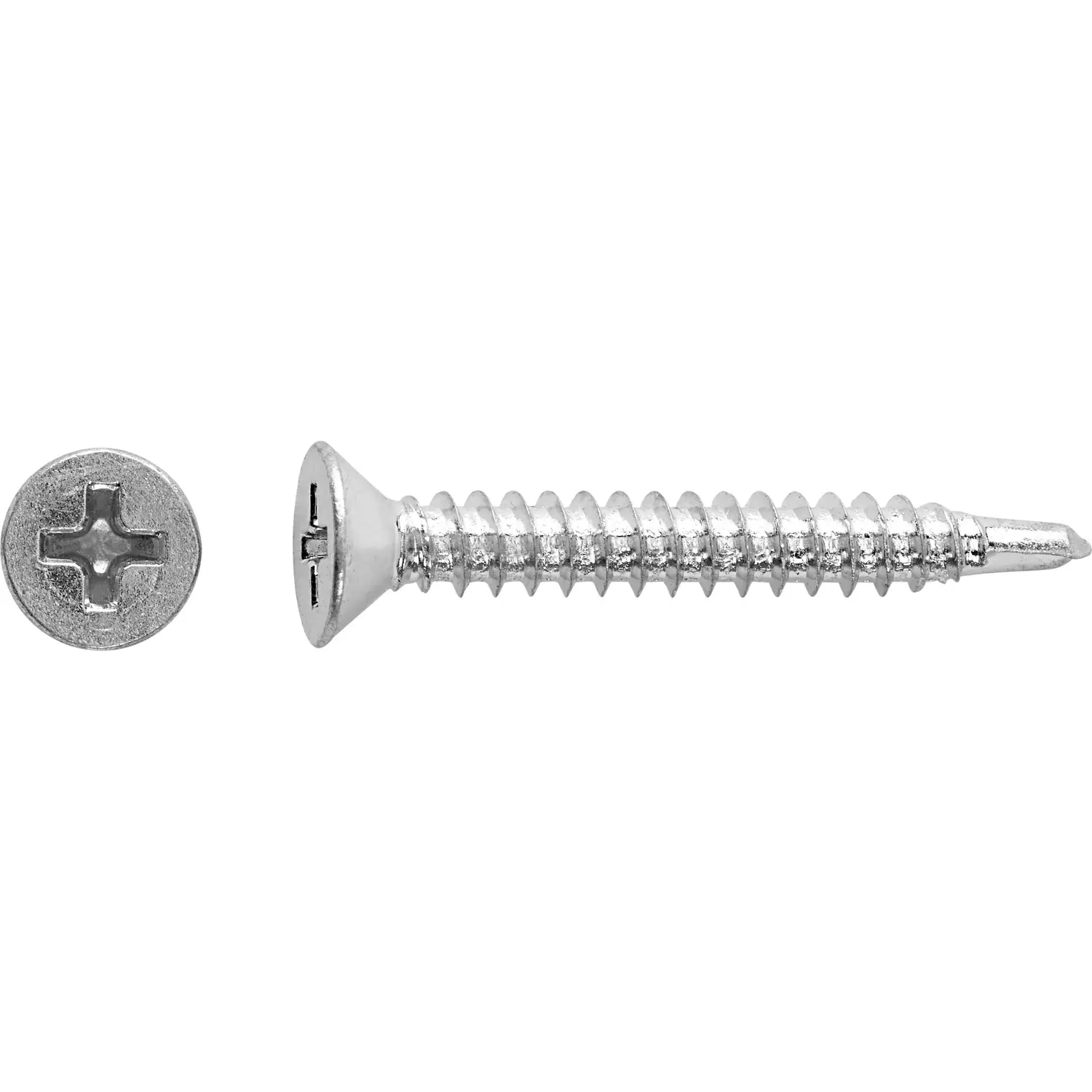 Samořezný šroub se zápustnou hlavou PH2 bíle pozinkovaný 3,5 x 13 mm, 40 ks