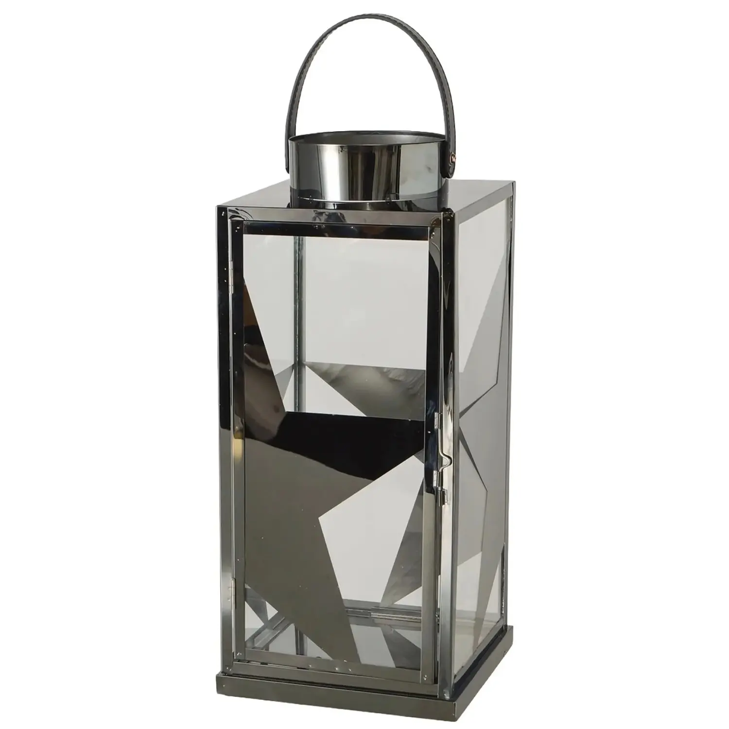 Boltze Lucerna Syrius obdélník , tmavě šedo-stříbrná, 42 cm