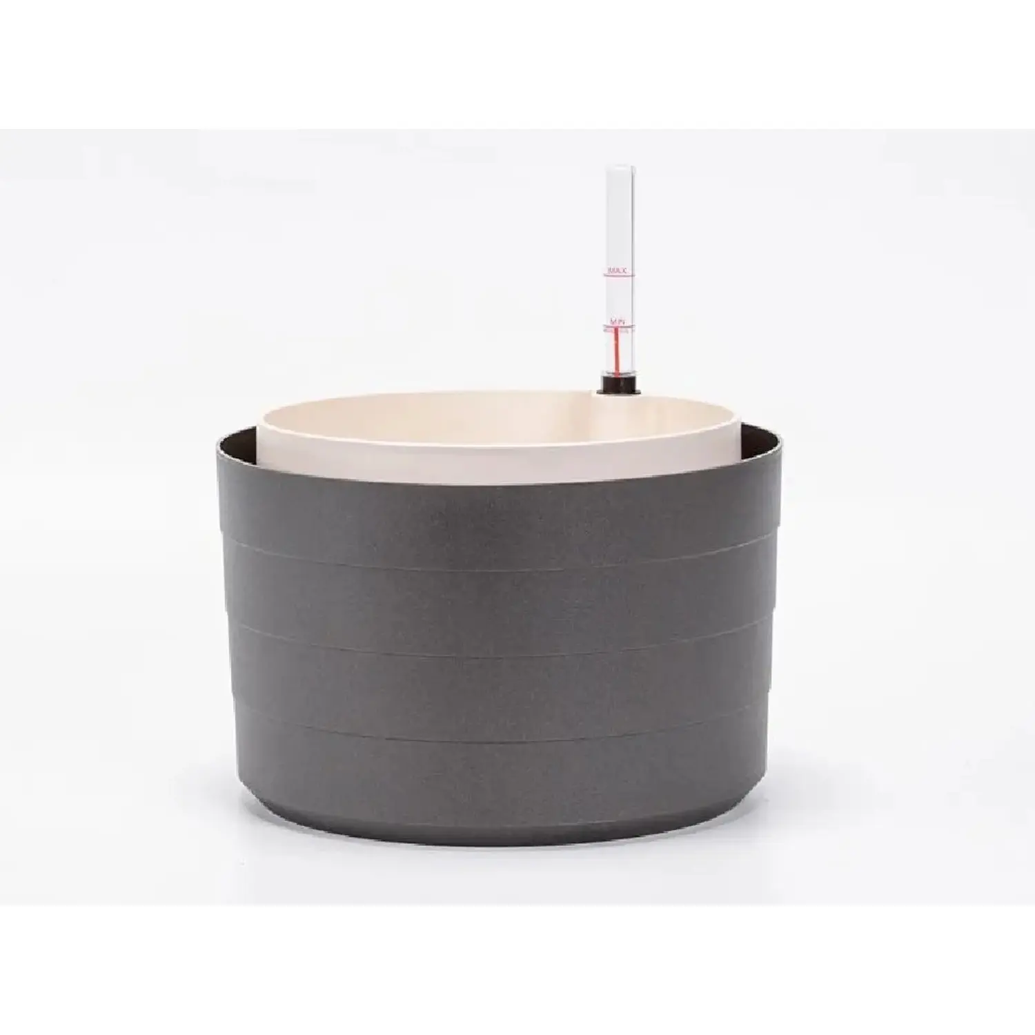 Plastia Samozavlažovací květináč Berberis antracit+slonová kost pr. 30 x 19,8 cm