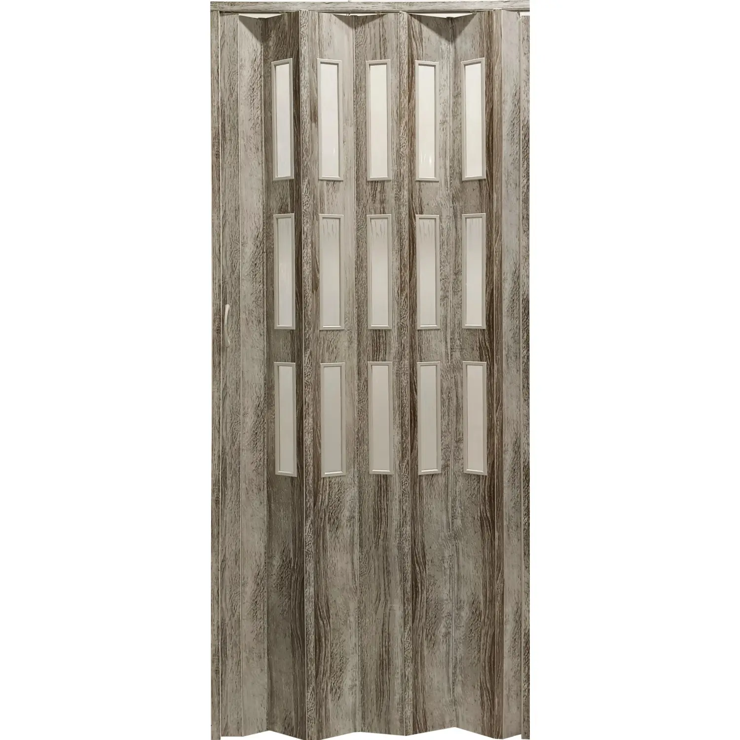 HOPA Plastové shrnovací dveře Matrix prosklené dub Sheffield 87 x 200 cm