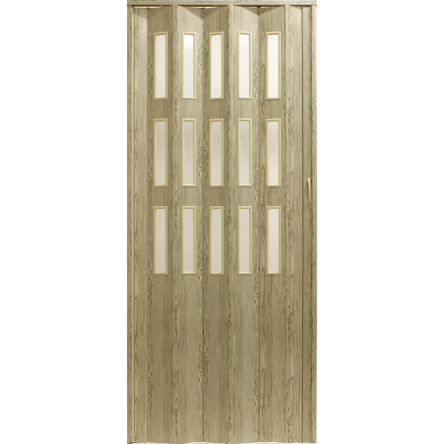 HOPA Plastové shrnovací dveře Matrix prosklené borovice rustikální 87 x 200 cm