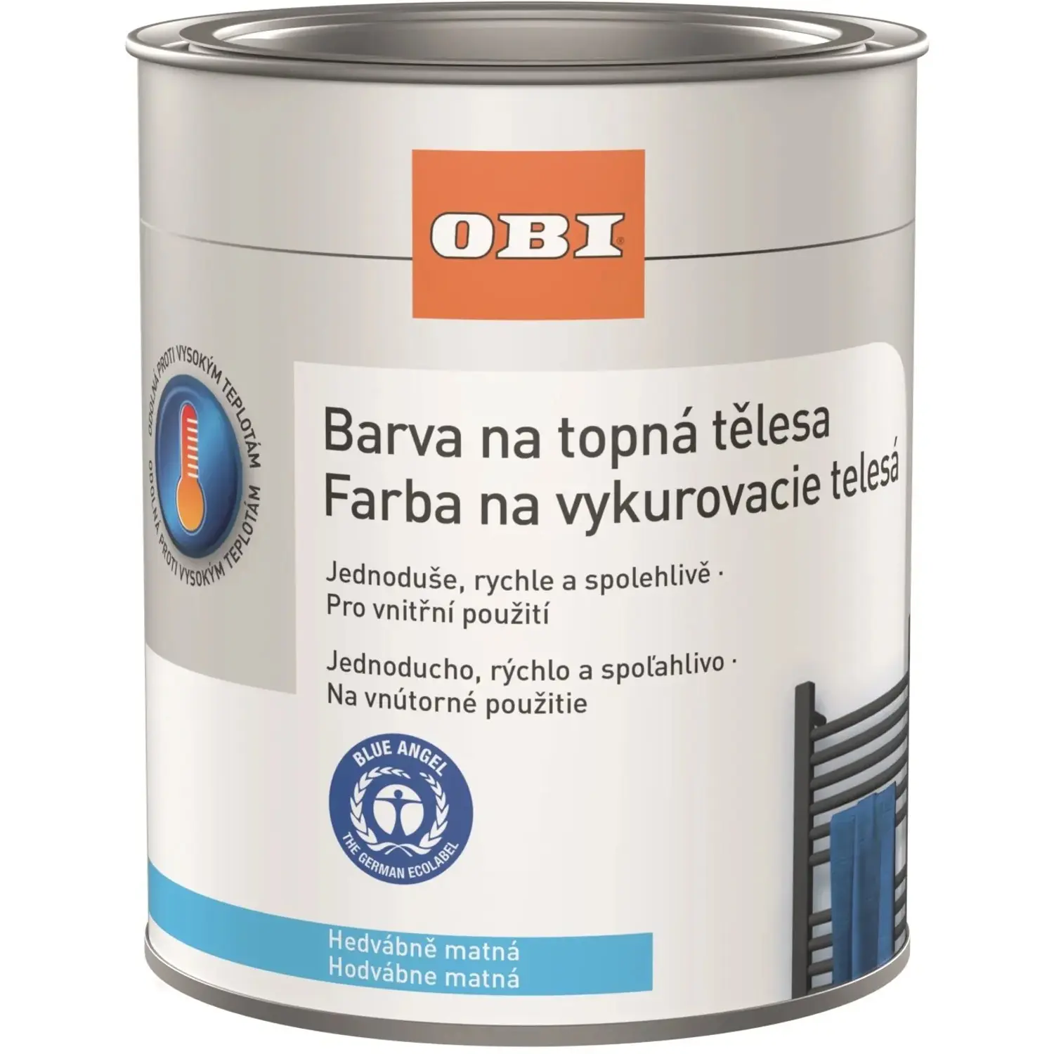 OBI Barva na topná tělesa hedvábně matná antracitová 750 ml