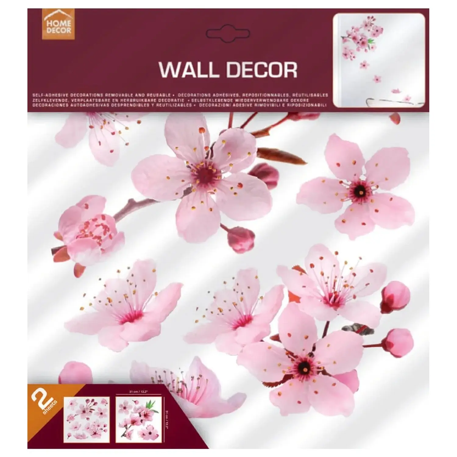 Crearreda Samolepící dekorace Cherry Blossom