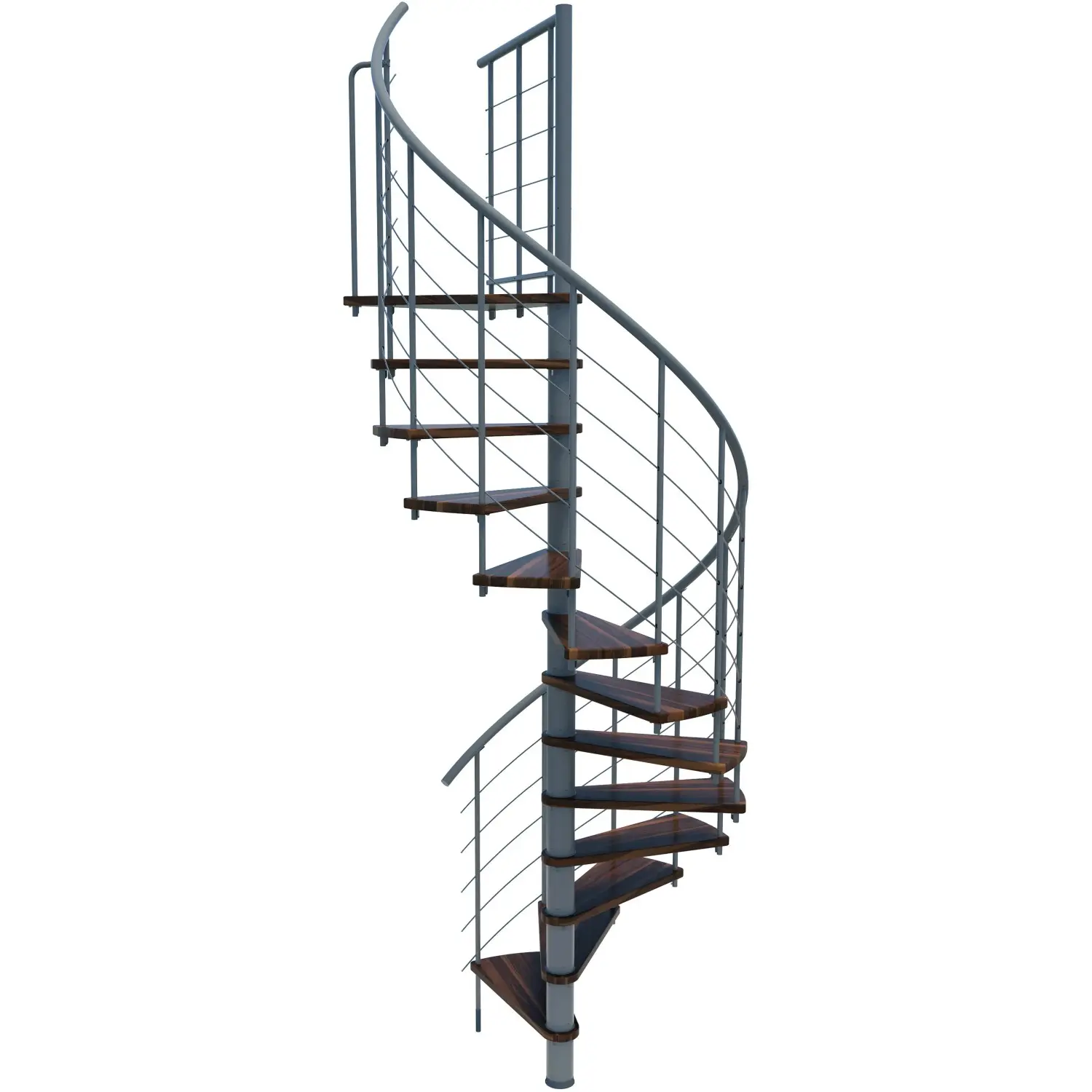 Minka STAIRS Kombinované točité schodiště Venezia Smart ořech/šedá pr. 140 cm